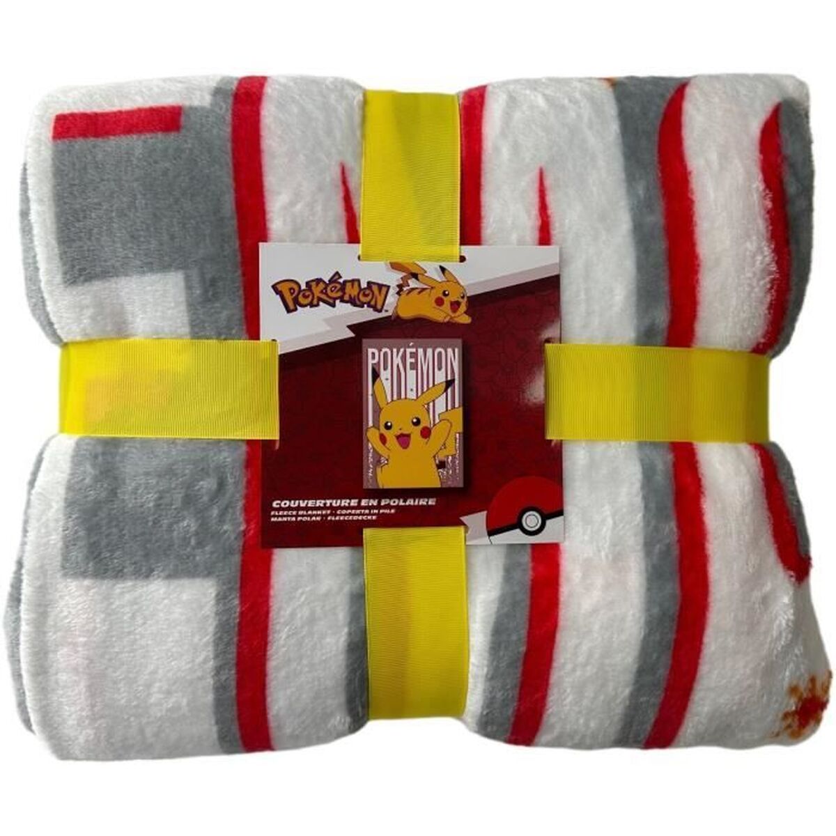 Kuscheldecke Pokémon gelb Flanell Mikrofaser Detailansicht