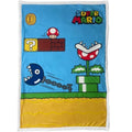 Mario Bros Kinderdecke bunt Mikrofaser Flanell weich Kuscheldecke