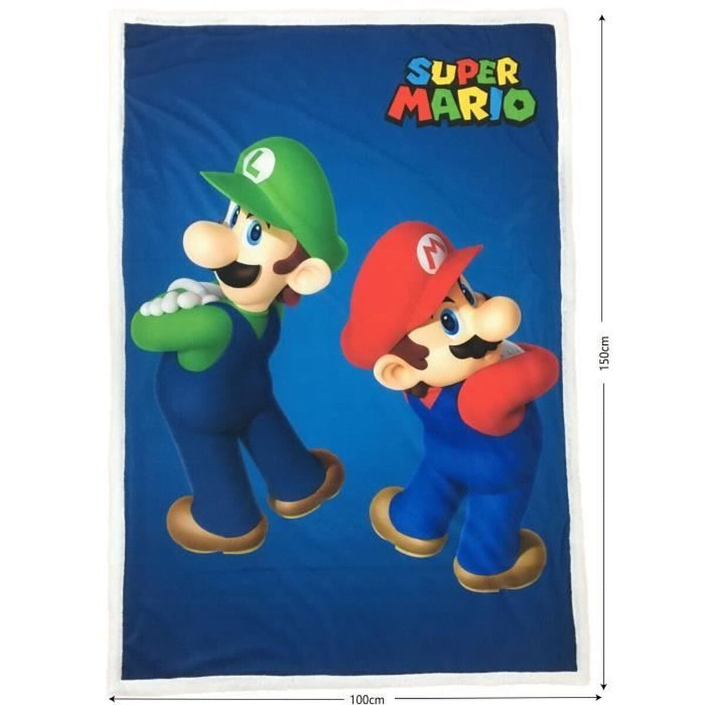 Flanelldecke Mario Bros weich pflegeleicht Kinder