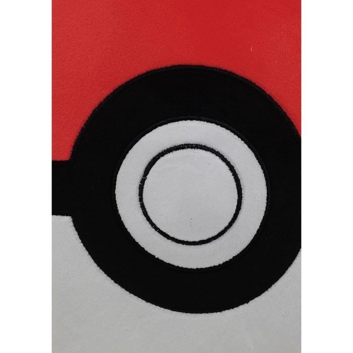 Pokémon Kissen weiß schwarz rot 45x45cm Polyester Wolkenform Seitenansicht
