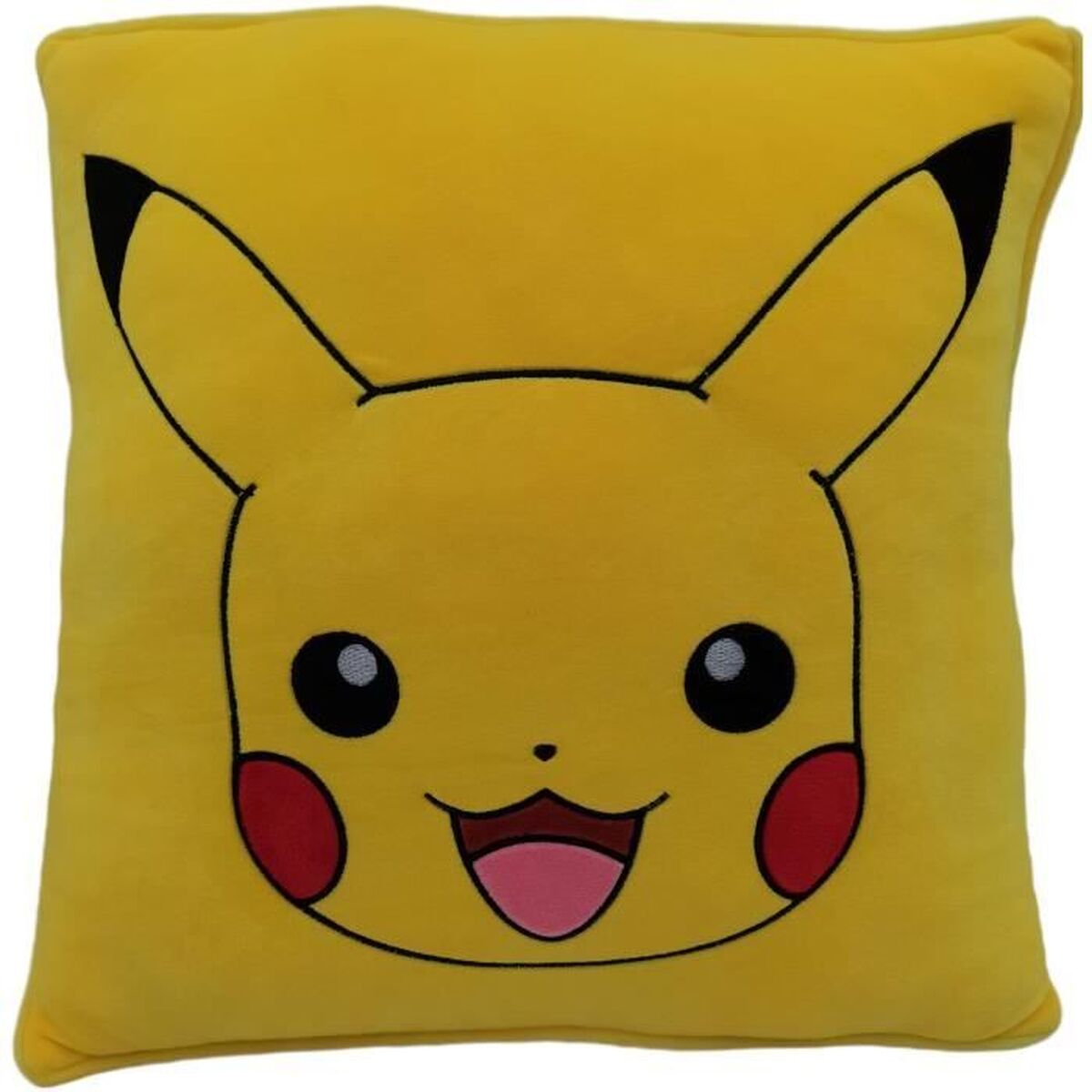 Pokémon Kinderkissen gelb 40cm Polyester kariert Kuschelkissen
