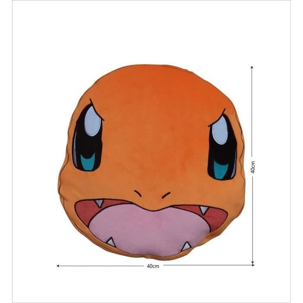 Pokémon Kissen orange 43x43cm Polyester Charakterform Seitenansicht
