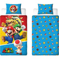 Mario Bros Bettbezug-Set Bunt – 140 × 200 cm, Mikrofaser, 2-teilig
