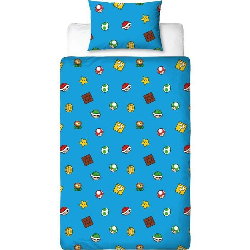 Mario Bros Kinderbettwäsche – Detailansicht bunt, Double Size
