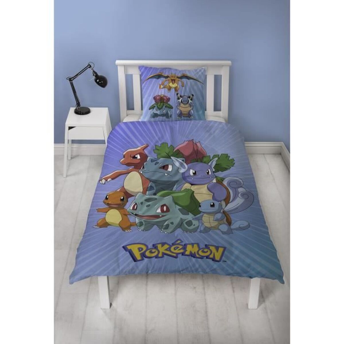 Pokémon Bettwäsche-Set blau 140x200cm Kinderzimmer Produktdetails