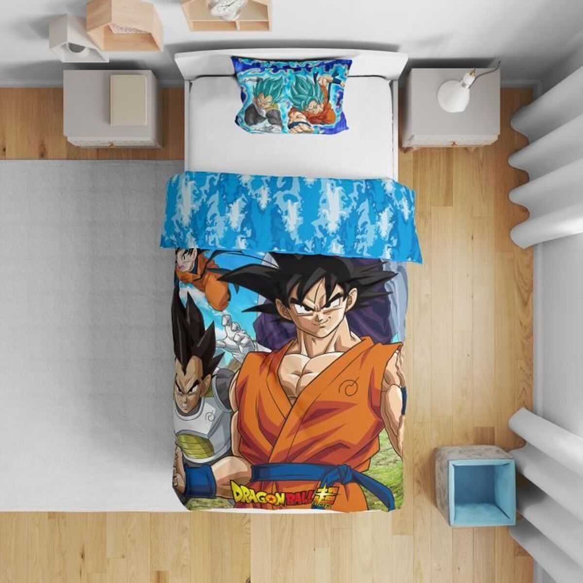 Dragon Ball Bettwäsche 140x200cm 2-teilig Mikrofaser Kissenbezug 63x63cm