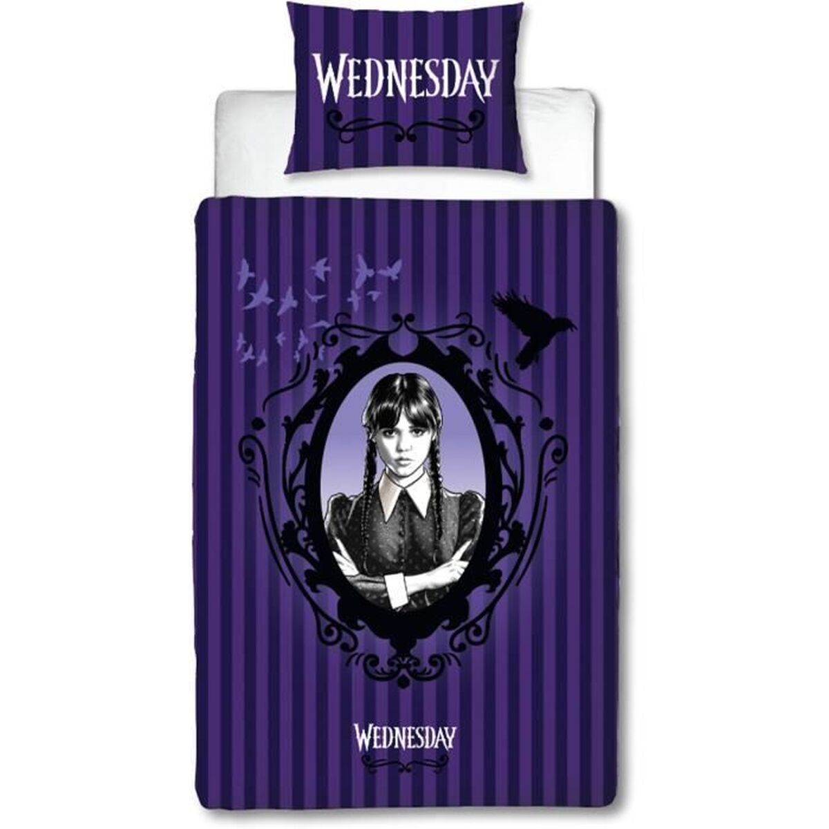 Wednesday Bettwäsche 140x200cm 2-teilig Mikrofaser Kissenbezug 63x63cm