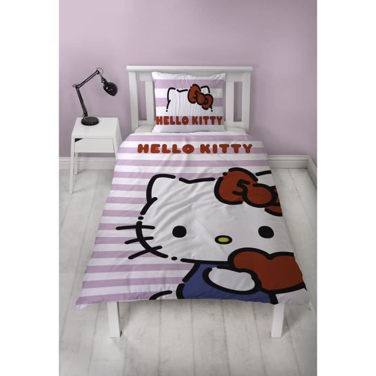 Hello Kitty Bettwäsche-Set 140x200cm Kinderzimmer rosa Produktdetails
