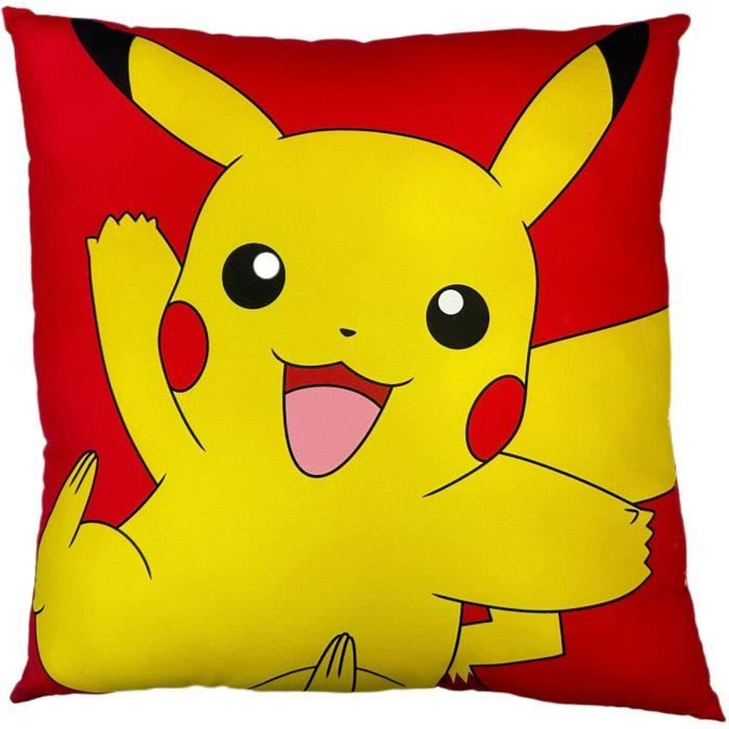 Kinderkissen Pokémon gelb blau Polyester 41x39cm Detailansicht
