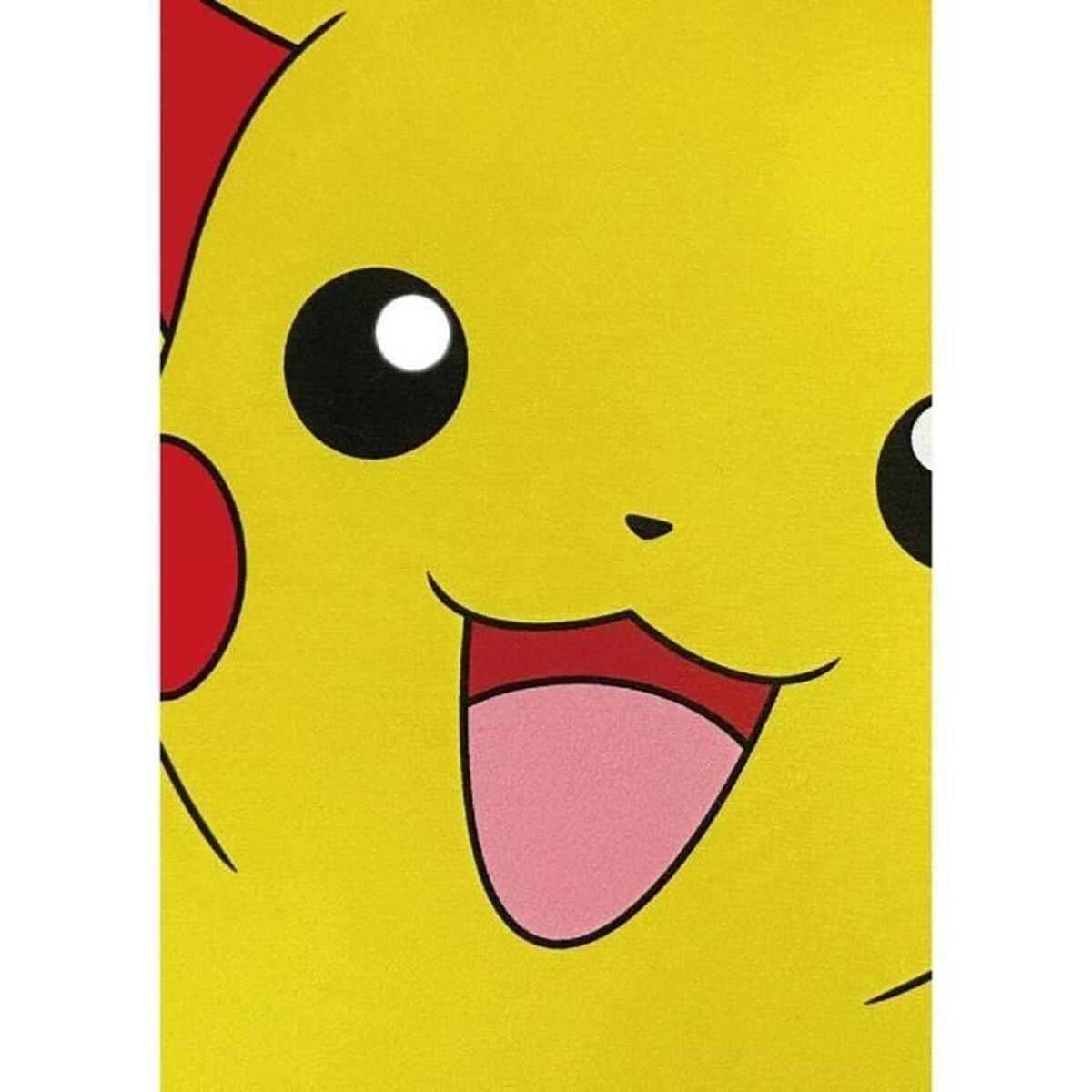 Pokémon Kissen gelb blau 41x39cm Polyester kariert Seitenansicht

