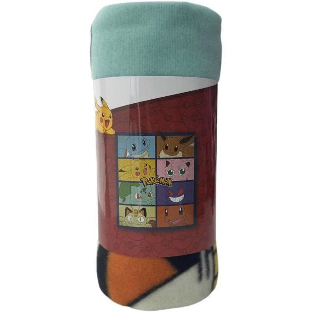 Kuscheldecke Pokémon bunt Flanell Mikrofaser Detailansicht