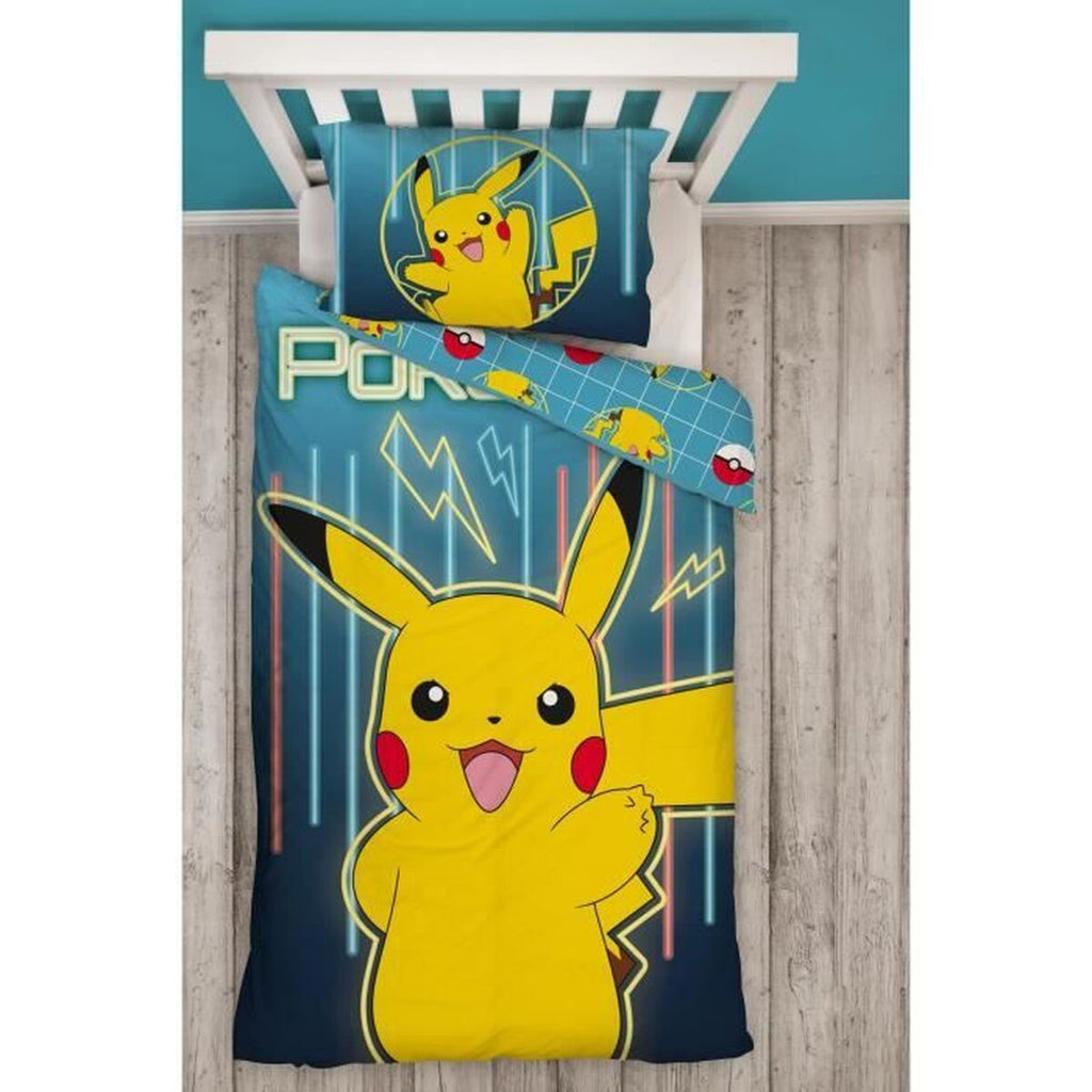 Kinderbettwäsche Pokémon gelb 140x200cm Polyester pflegeleicht
