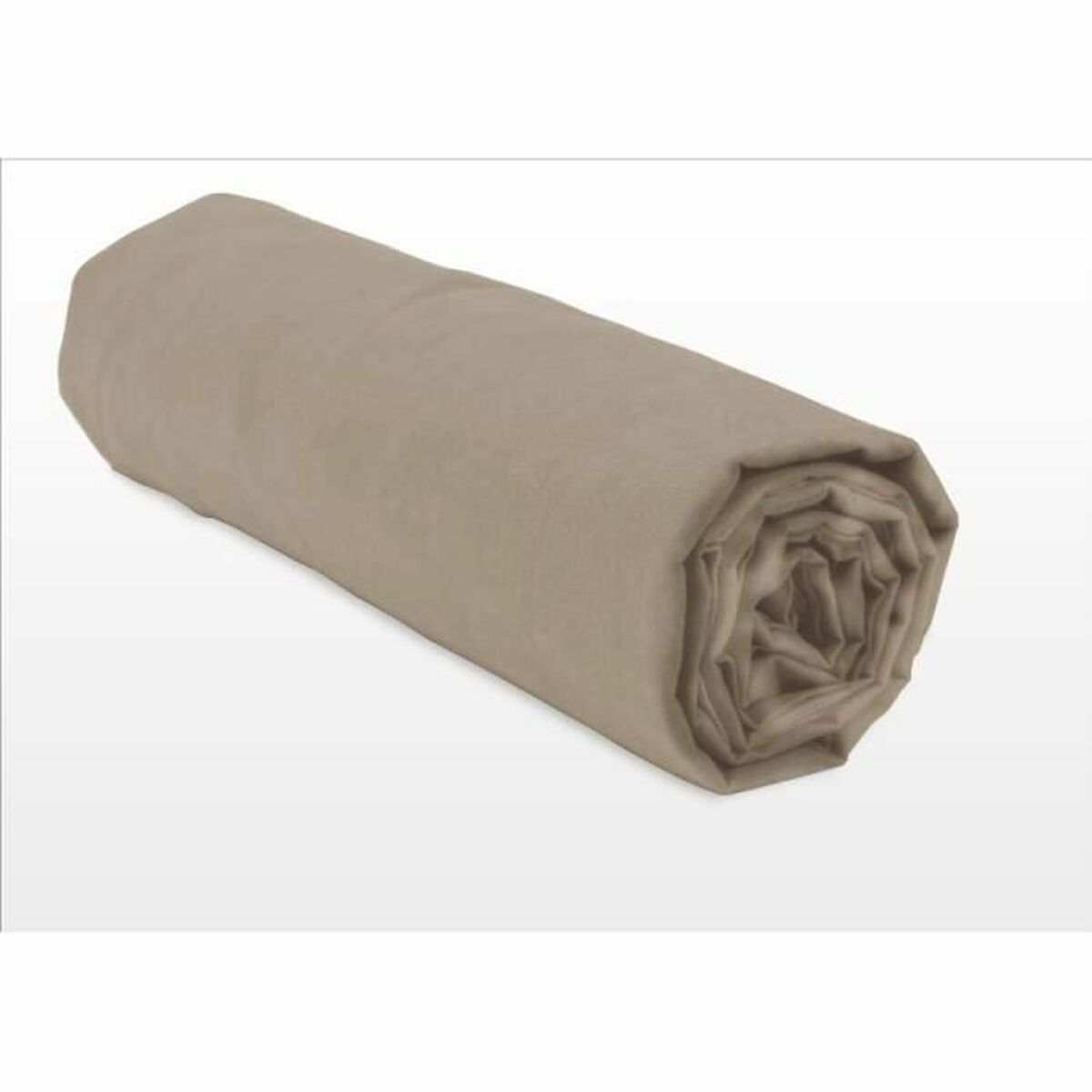 Spannbettlaken beige Mikrofaser 180x200cm elastisch Detailansicht
