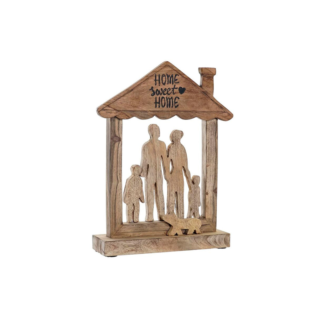DKD Home Decor Deko-Figur Familie braun Mango-Holz 39cm modern
