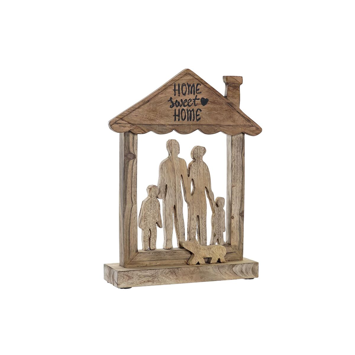 DKD Home Decor Deko-Figur Familie braun Mango-Holz 39cm modern
