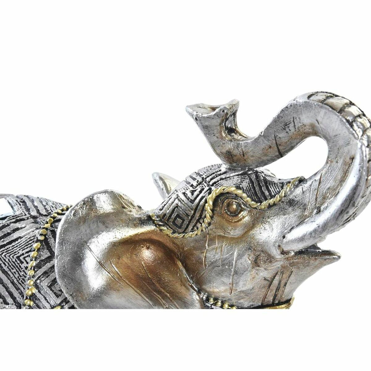 DKD Elefant Deko-Figur gold silber 2-teilig Nahaufnahme
