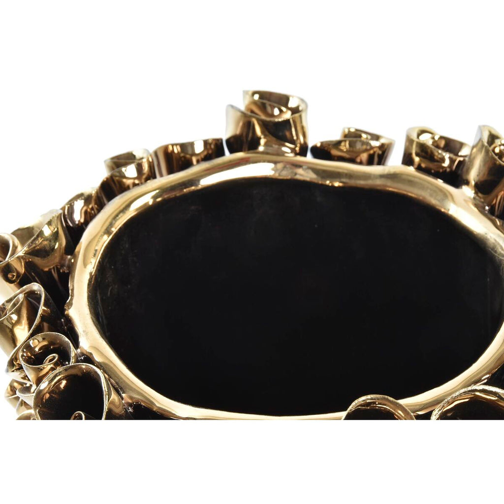 Vase Porzellan gold DKD 21cm modern Detailansicht
