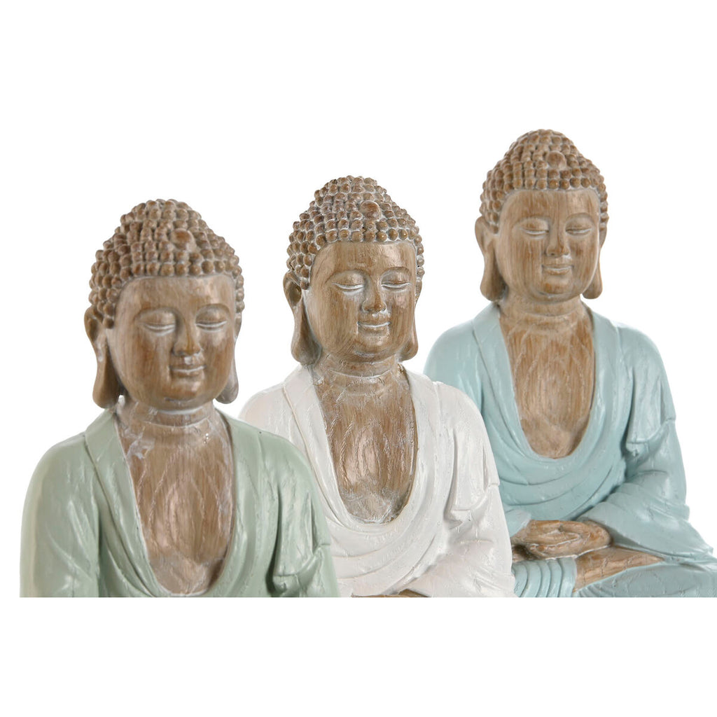 Buddha Deko-Set Home ESPRIT – Nahaufnahme, spirituelle Figuren in Weiß Grün Türkis