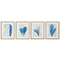 Home ESPRIT Wandbild-Set Kristall Tanne 4-teilig 35x45 cm mediterranes Design
