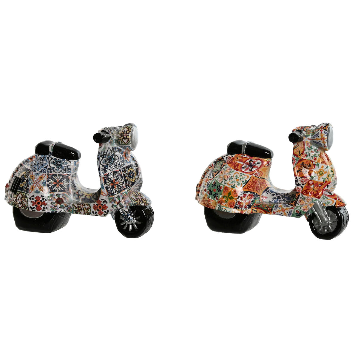 Deko-Figur Home ESPRIT Scooter – 2er-Set, mediterran, 14 × 11 cm
