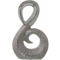 Alexandra House Living Keramik Deko-Figur silber abstraktes Design 38 cm
