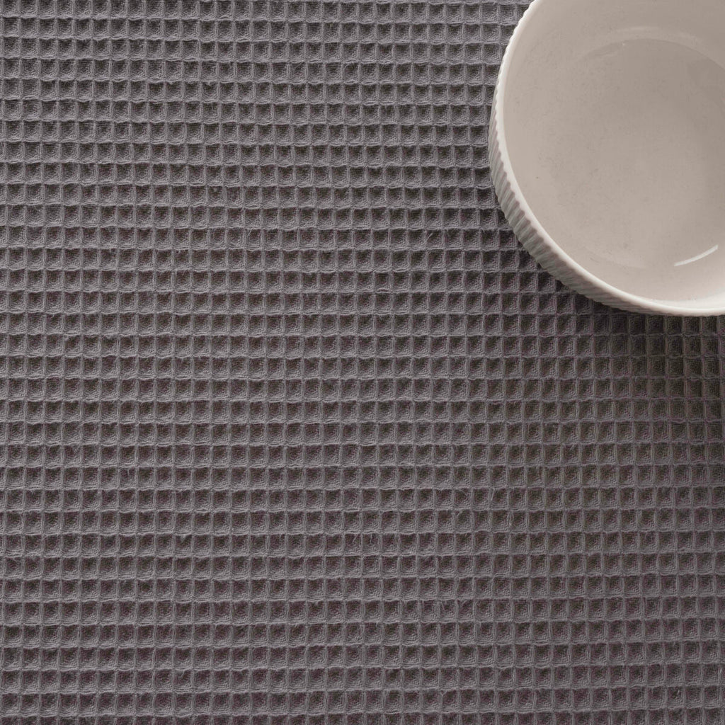 Belum Waffle Tischläufer grau 45x140 cm Baumwolle Waffelstruktur
