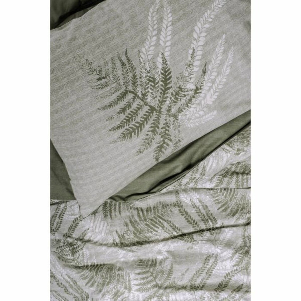Bettwäsche-Set grün 220x240cm BigBuy Home Baumwolle Detailansicht

