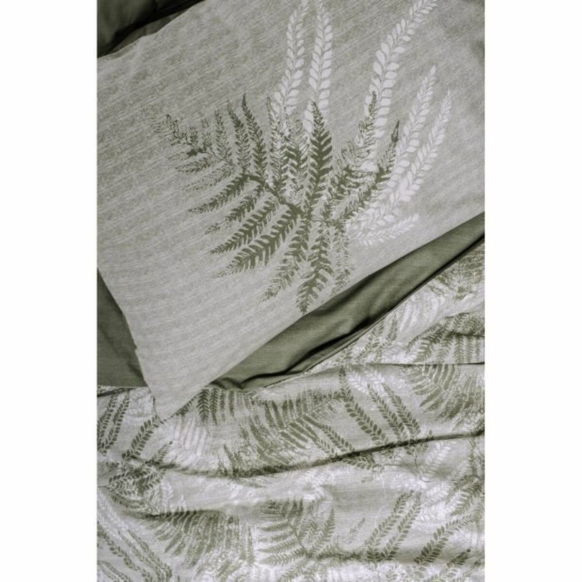 Bettwäsche-Set grün 220x240cm BigBuy Home Baumwolle Detailansicht
