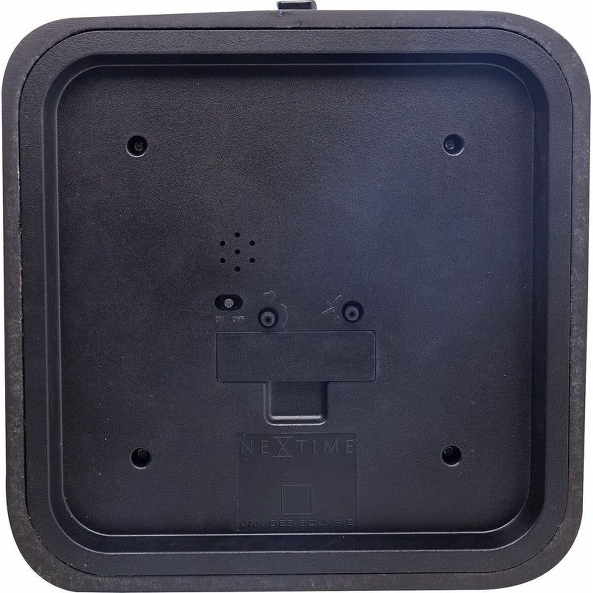 Nextime Borduhr 5221ZW – Seitenansicht, schwarzes Holzgehäuse, kompakte Tischuhr