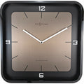 Nextime 3518ZW Wanduhr schwarz gold Holz modern 40x40 cm
