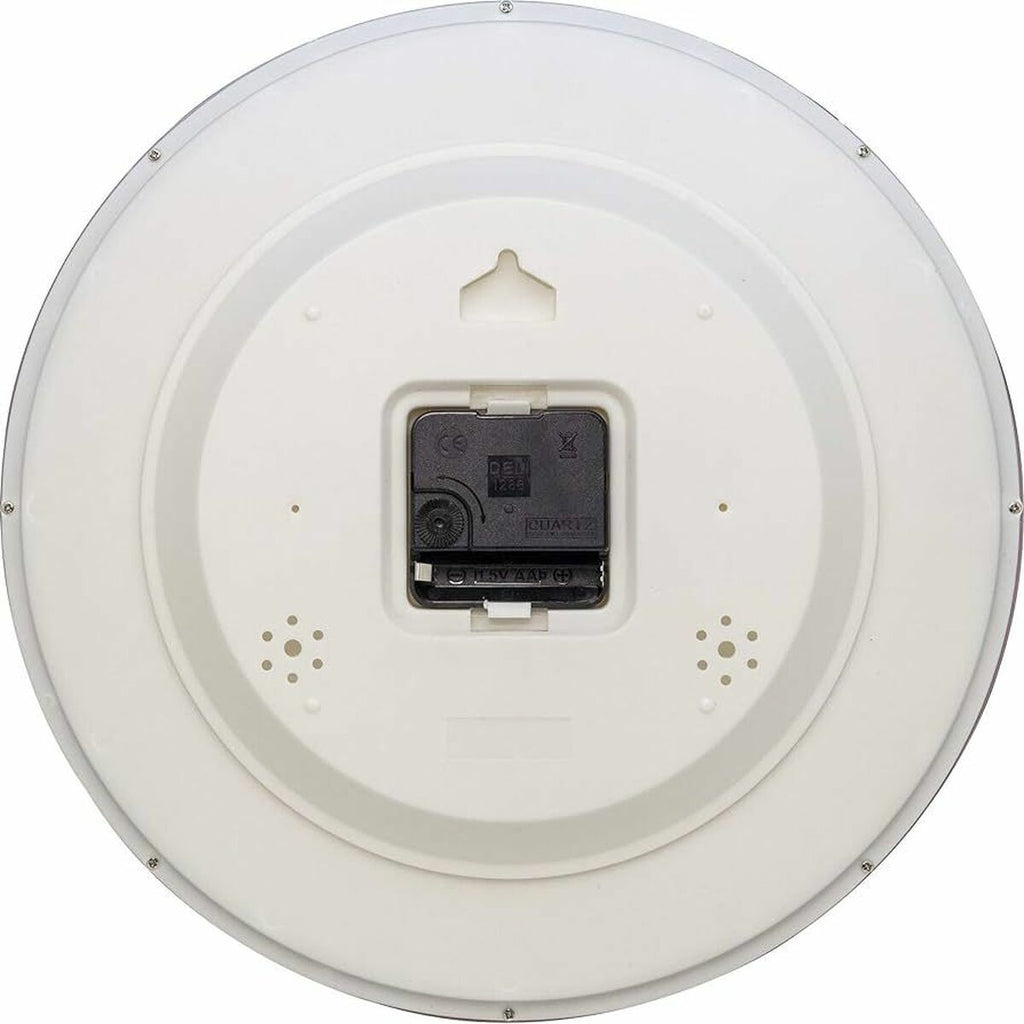 Nextime 7332 Wanduhr – Detailansicht braun weiß, 30 cm Durchmesser
